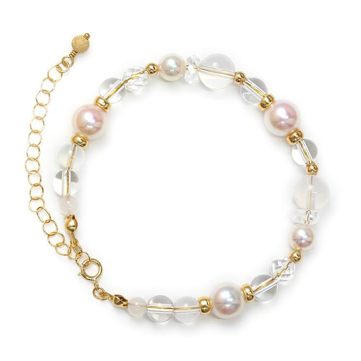 【aco classic】アコヤ真珠・誕生石ブレスレット 4月クリスタル |  | 03