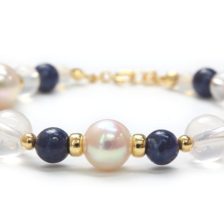 【aco classic】アコヤ真珠・誕生石ブレスレット 9月サファイア |  | 02