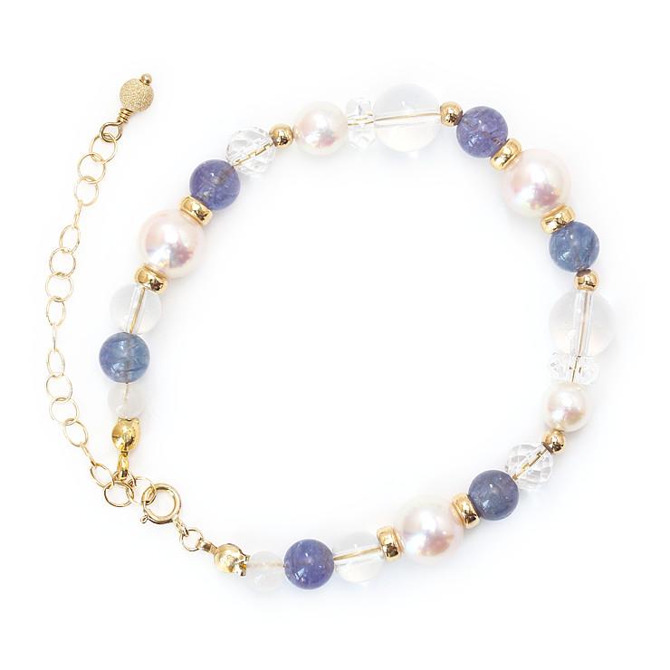 【aco classic】アコヤ真珠・誕生石ブレスレット 12月タンザナイト |  | 03