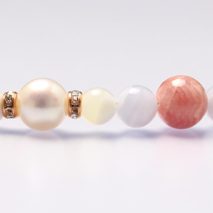 【aco classic】アコヤ真珠・インカローズ ブレスレット（留め具タイプ） |  | 02