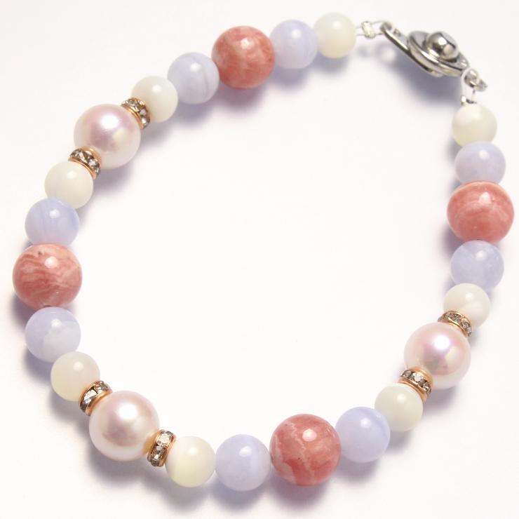 【aco classic】アコヤ真珠・インカローズ ブレスレット（留め具タイプ） |  | 03