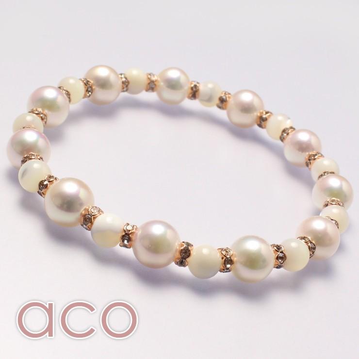 【aco classic】アコヤ真珠・マザーオブパール ブレスレット |  | 01