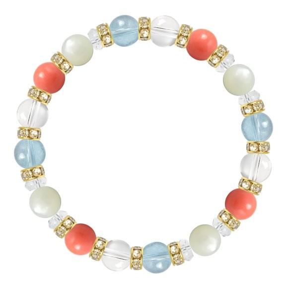 パワーストーン ブレスレット ピンクコーラル・ブルートパーズ 安産・子宝 誕生石 3月 癒し 仕事運 縁結び 11月 |  | 01