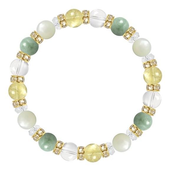 パワーストーン ブレスレット 翡翠・シトリン 仕事運 誕生石 5月 願望成就 金運 11月 |  | 01