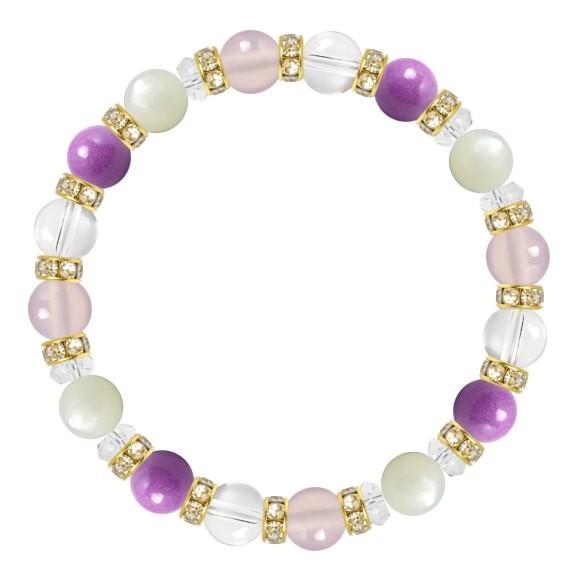 パワーストーン ブレスレット フォスフォシデライト・ピンクカルセドニー 癒し 縁結び 人間関係 |  | 01