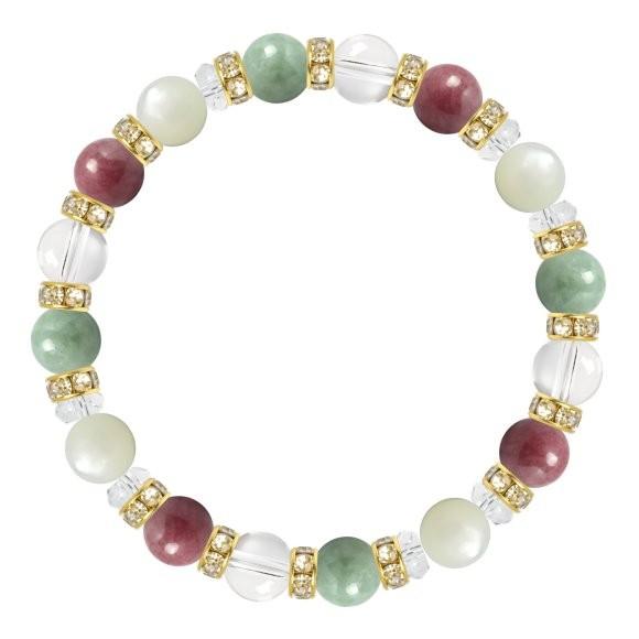 パワーストーン ブレスレット ロードナイト・翡翠 家庭円満 人間関係 仕事運 誕生石 5月 願望成就 |  | 01