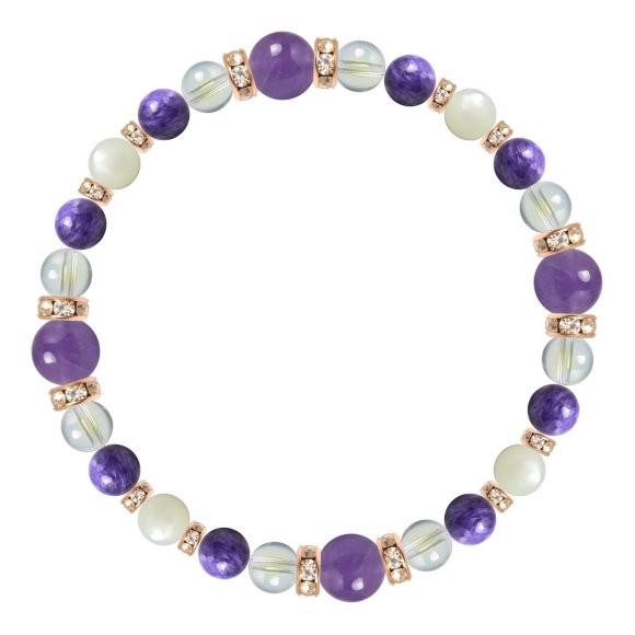 パワーストーン ブレスレット アメジスト・チャロアイト 誕生石 2月 恋愛成就 結婚運 健康 癒し |  | 01