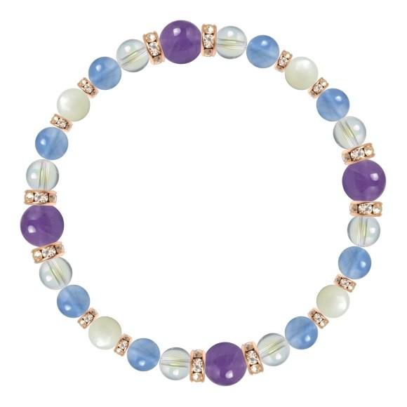 パワーストーン ブレスレット アメジスト・ブルーフローライト 誕生石 2月 恋愛成就 結婚運 癒し 願望成就 |  | 01