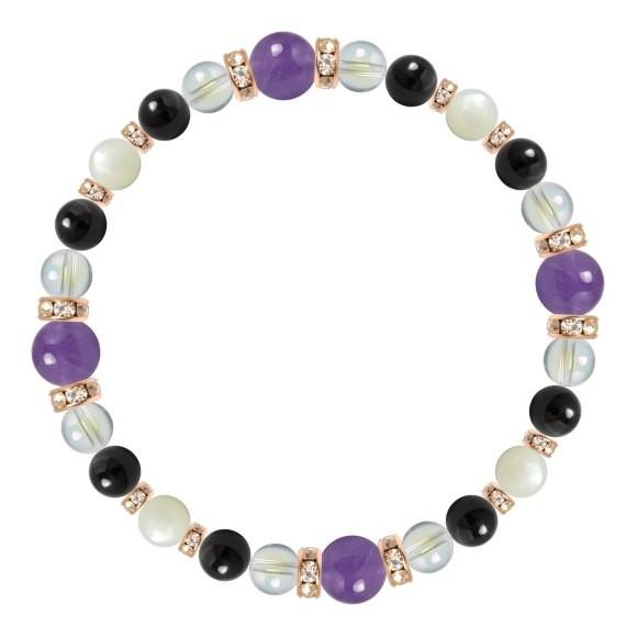 パワーストーン ブレスレット アメジスト・モリオン 誕生石 2月 恋愛成就 結婚運 魔除け・厄除け |  | 01