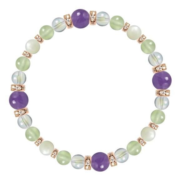 パワーストーン ブレスレット アメジスト・プレナイト 誕生石 2月 恋愛成就 結婚運 仕事運 願望成就 |  | 01