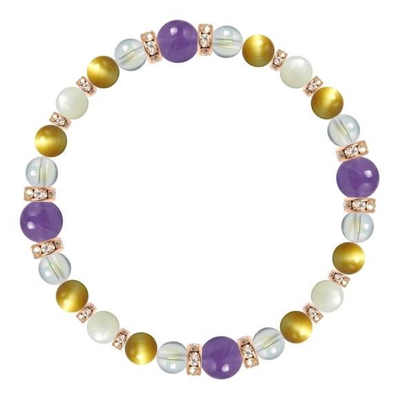 パワーストーン ブレスレット アメジスト・ゴールデンタイガーアイ 誕生石 2月 恋愛成就 結婚運 仕事運 金運 |  | 01