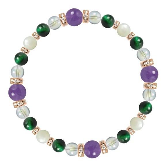 パワーストーン ブレスレット アメジスト・グリーンタイガーアイ 誕生石 2月 恋愛成就 結婚運 仕事運 金運 |  | 01