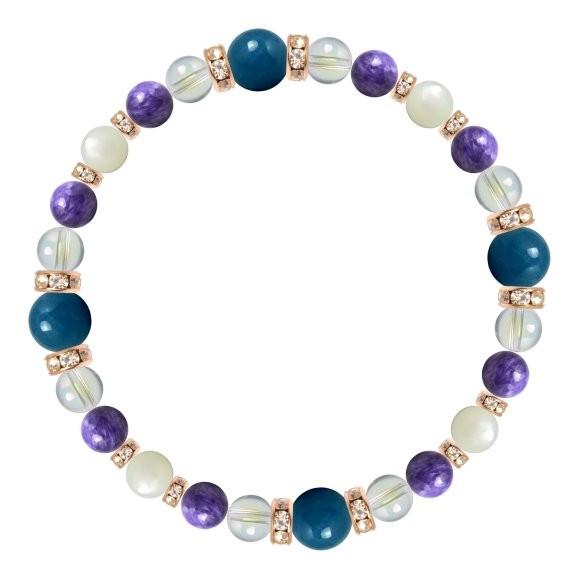 パワーストーン ブレスレット アクアマリン・チャロアイト 家庭円満 誕生石 3月 結婚運 健康 癒し |  | 01