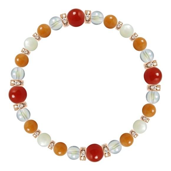 【限定品】幸運と繁栄を導くオレンジアベンチュリン＆ルチルクォーツブレスレット 限定品】幸運と繁栄を導くオレンジアベンチュリン＆ルチルクォーツ