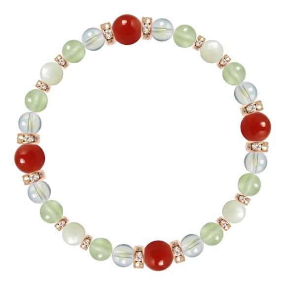 パワーストーン ブレスレット カーネリアン・プレナイト 仕事運 誕生石 7月 願望成就 |  | 01