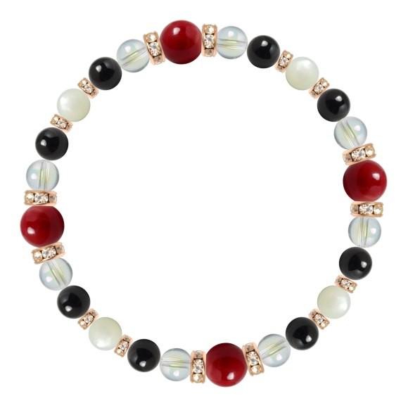 パワーストーン ブレスレット レッドコーラル・ブラックオニキス 安産・子宝 誕生石 3月 癒し 魔除け・厄除け |  | 01