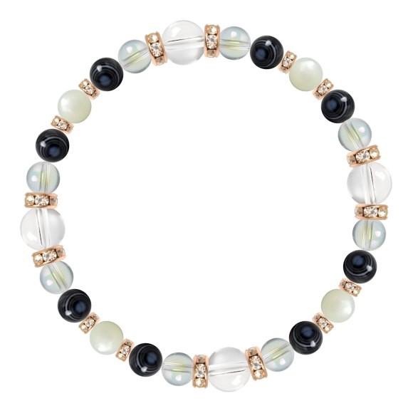 パワーストーン ブレスレット クリスタル（本水晶）・天眼石 誕生石 4月 仕事運 恋愛成就 魔除け・厄除け 人間関係 |  | 01