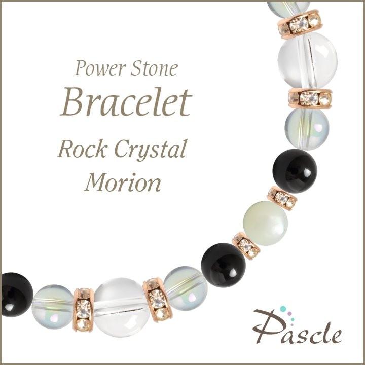 パワーストーン ブレスレット クリスタル（本水晶）・モリオン 誕生石 4月 仕事運 恋愛成就 魔除け・厄除け | 