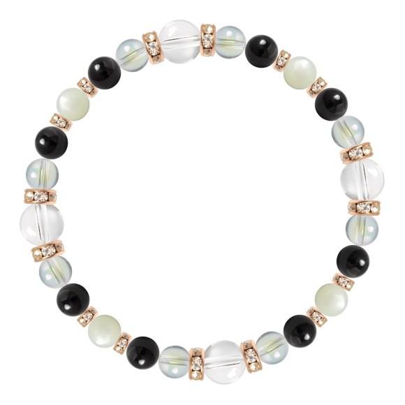 パワーストーン ブレスレット クリスタル（本水晶）・モリオン 誕生石 4月 仕事運 恋愛成就 魔除け・厄除け |  | 01