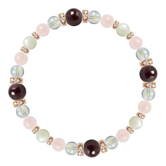 パワーストーン ブレスレット ガーネット・モルガナイト 恋人・夫婦円満 誕生石 1月 願望成就 家庭円満 結婚運 4月 |  | 01