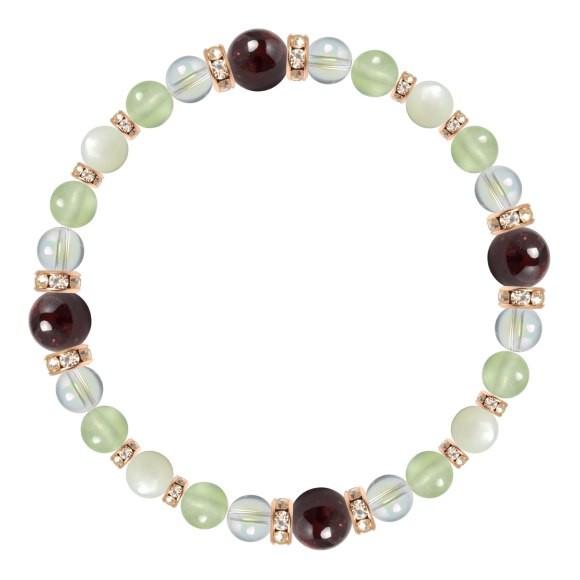 パワーストーン ブレスレット ガーネット・プレナイト 恋人・夫婦円満 誕生石 1月 願望成就 仕事運 |  | 01