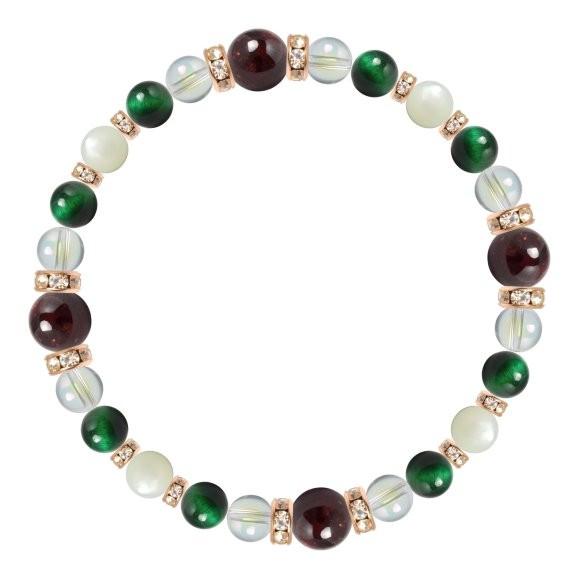 パワーストーン ブレスレット ガーネット・グリーンタイガーアイ 恋人・夫婦円満 誕生石 1月 願望成就 仕事運 金運 |  | 01