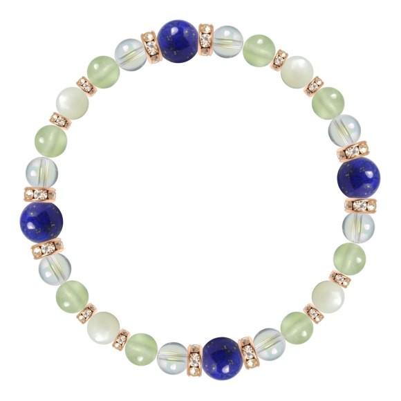 パワーストーン ブレスレット ラピスラズリ・プレナイト 魔除け・厄除け 誕生石 12月 恋愛成就 仕事運 願望成就 |  | 01