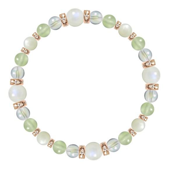 パワーストーン ブレスレット ブルームーンストーン・プレナイト 恋人・夫婦円満 縁結び 誕生石 6月 仕事運 願望成就 |  | 01