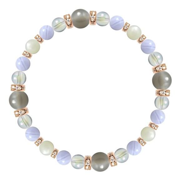 パワーストーン ブレスレット グレームーンストーン・ブルーレースアゲート 恋人・夫婦円満 縁結び 誕生石 6月 人間関係 癒し |  | 01