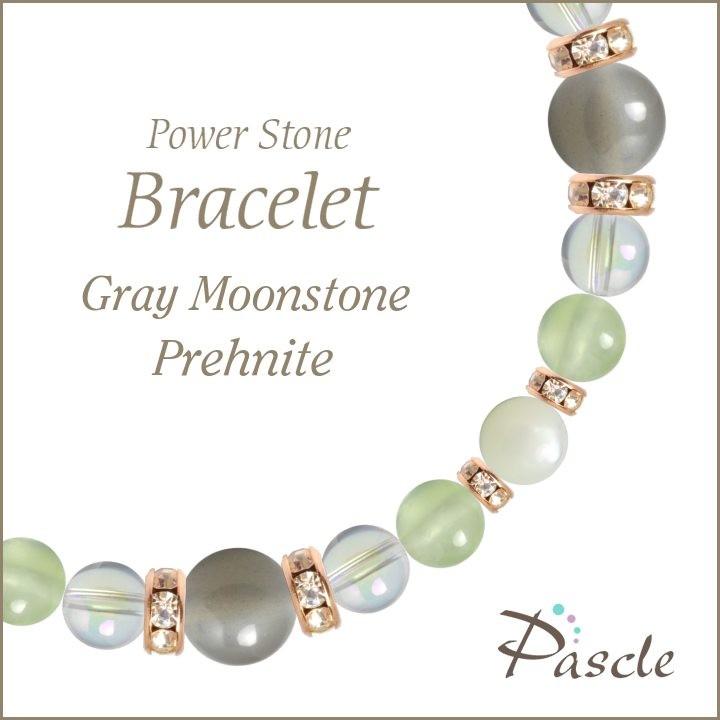 パワーストーン ブレスレット グレームーンストーン・プレナイト 恋人・夫婦円満 縁結び 誕生石 6月 仕事運 願望成就 | 