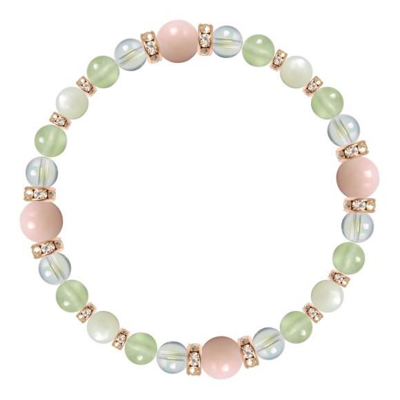 パワーストーン ブレスレット ピンクオパール・プレナイト 縁結び 誕生石 10月 癒し 仕事運 願望成就 |  | 01