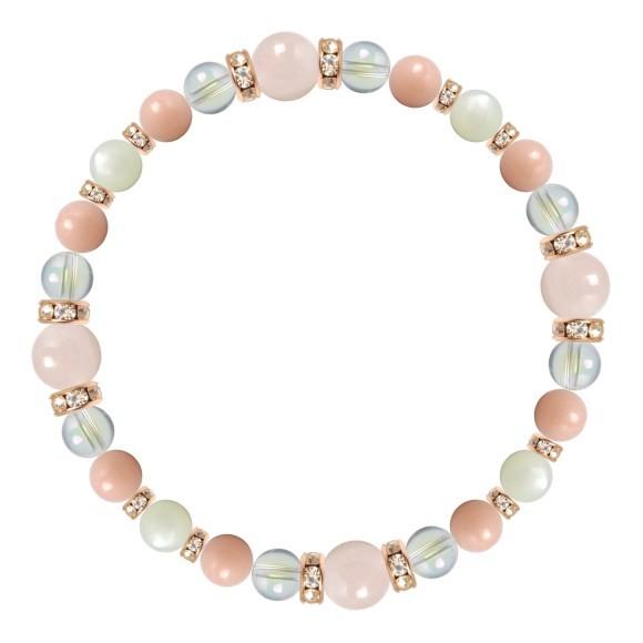 パワーストーン ブレスレット ローズクォーツ・ソープストーン 縁結び