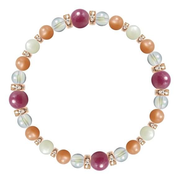 パワーストーン ブレスレット ルビー・オレンジムーンストーン 誕生石