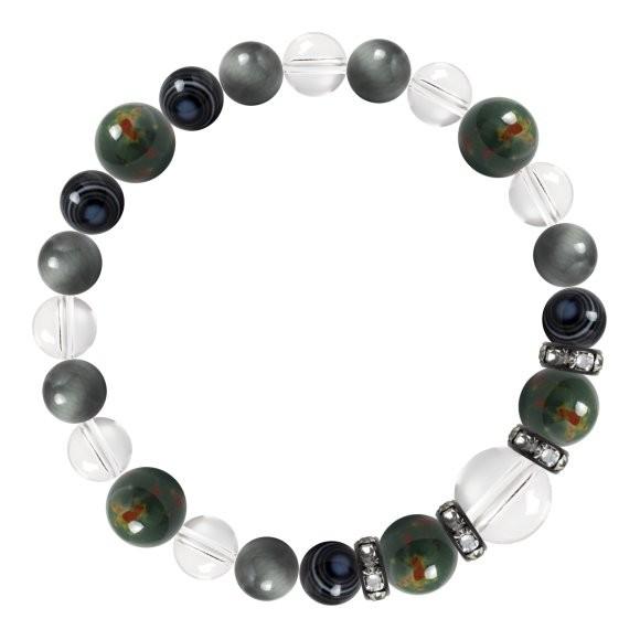 パワーストーン ブレスレット ブラッドストーン・イーグルアイ 安産・子宝 仕事運 誕生石 3月 願望成就 |  | 01