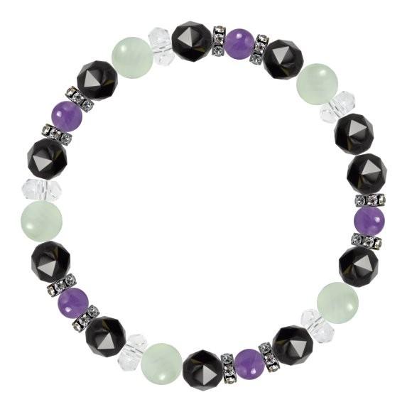 パワーストーン ブレスレット グリーンカルサイト・アメジスト 仕事運 人間関係 誕生石 2月 恋愛成就 結婚運 |  | 01