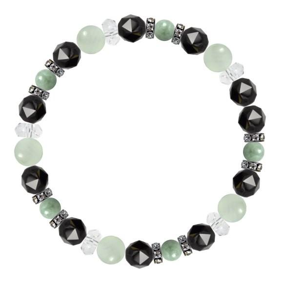 パワーストーン ブレスレット グリーンカルサイト・翡翠 仕事運 人間関係 誕生石 5月 願望成就 |  | 01