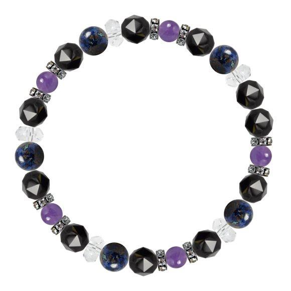 パワーストーン ブレスレット クリソコラ・アメジスト 家庭円満 人間関係 誕生石 2月 恋愛成就 結婚運 |  | 01