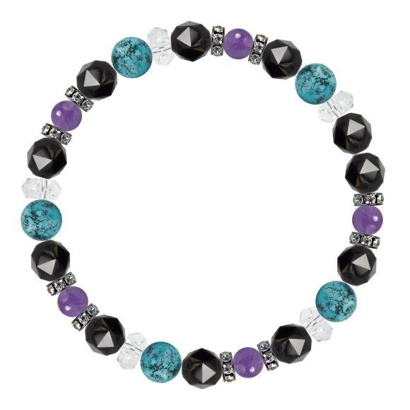 パワーストーン ブレスレット クリソコラ・アメジスト 家庭円満 人間関係 誕生石 2月 恋愛成就 結婚運 |  | 02