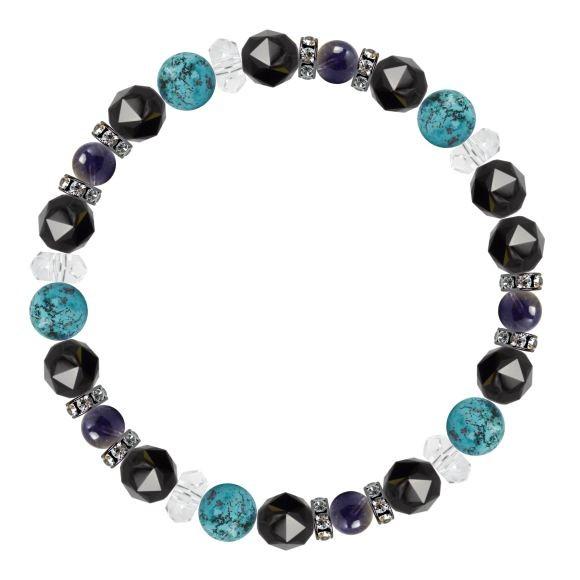 パワーストーン ブレスレット クリソコラ・アイオライト 家庭円満 人間関係 仕事運 結婚運 誕生石 3月 |  | 02