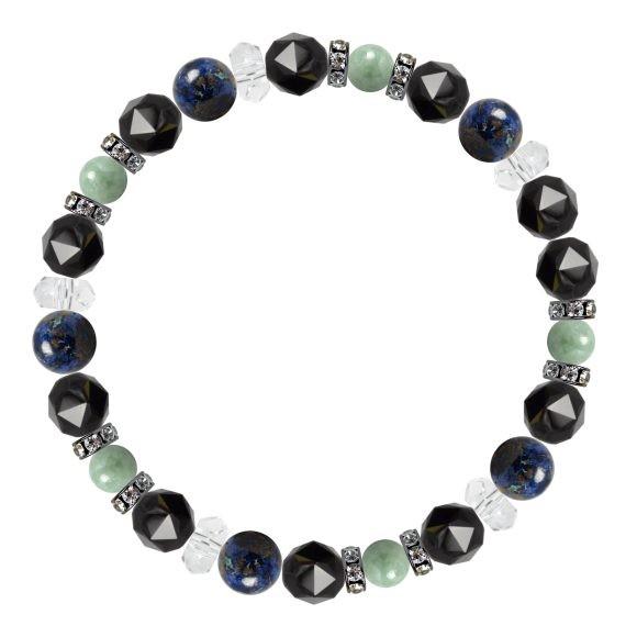 パワーストーン ブレスレット クリソコラ・翡翠 家庭円満 人間関係 仕事運 誕生石 5月 願望成就 |  | 01