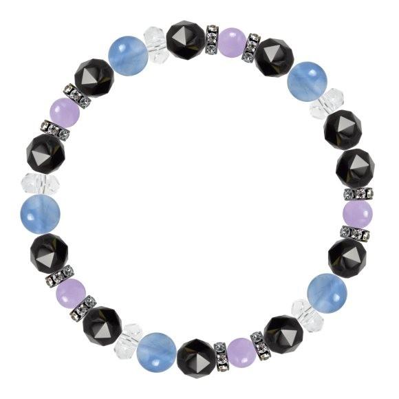 ラベンダーアメジストとフローライトのパワーストーンブレスレット パワーストーン ブレスレット ラベンダーアメジスト フロー