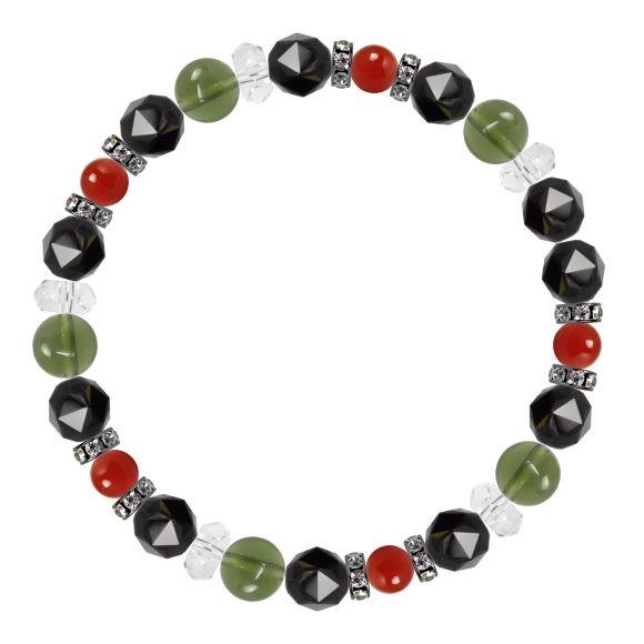 パワーストーン ブレスレット モルダバイト・カーネリアン 仕事運 癒し 誕生石 7月 願望成就 |  | 01