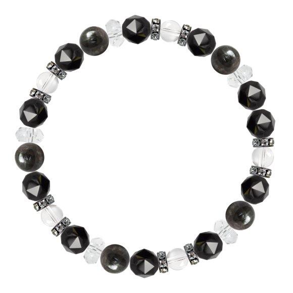 パワーストーン ブレスレット ヌーマイト・クリスタル（本水晶） 魔除け・厄除け 誕生石 4月 仕事運 恋愛成就 |  | 01