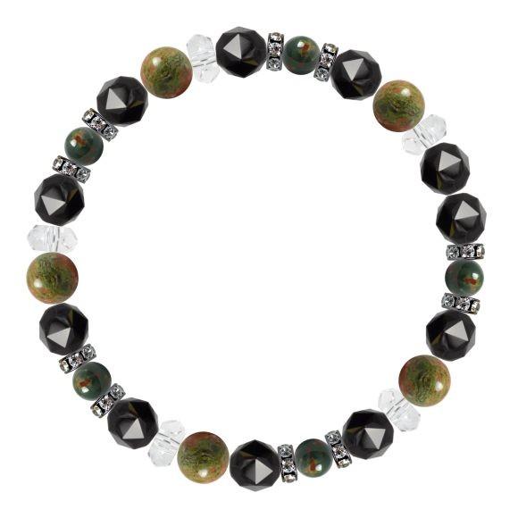 パワーストーン ブレスレット ユナカイト・ブラッドストーン 癒し 安産・子宝 仕事運 誕生石 3月 |  | 01