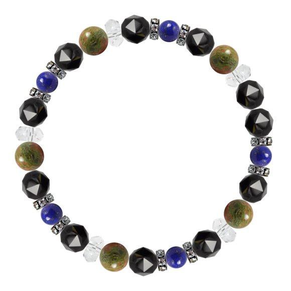 パワーストーン ブレスレット ユナカイト・ラピスラズリ 癒し 魔除け・厄除け 誕生石 12月 恋愛成就 |  | 01