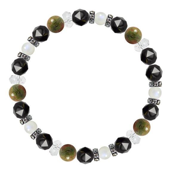 パワーストーン ブレスレット ユナカイト・ブルームーンストーン 癒し 恋人・夫婦円満 縁結び 誕生石 6月 |  | 01