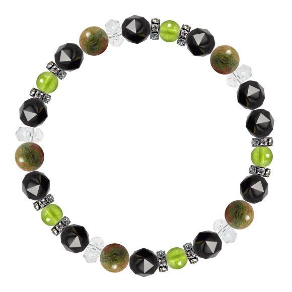 パワーストーン ブレスレット ユナカイト・ペリドット 癒し 誕生石 8月 恋人・夫婦円満 人間関係 |  | 01