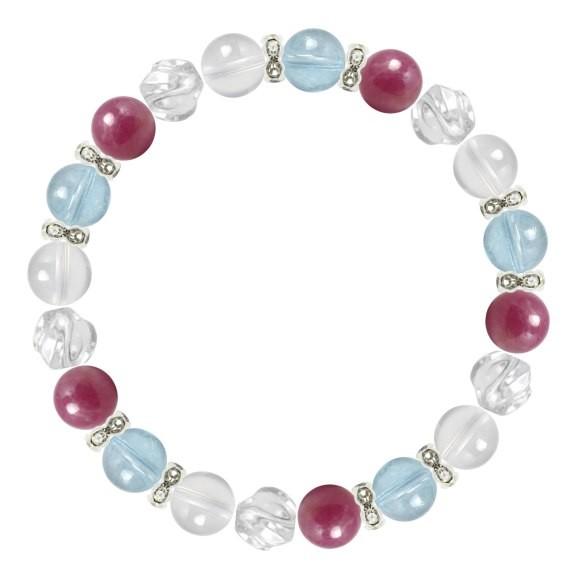 パワーストーン ブレスレット ブルートパーズ・ルビー 仕事運 縁結び