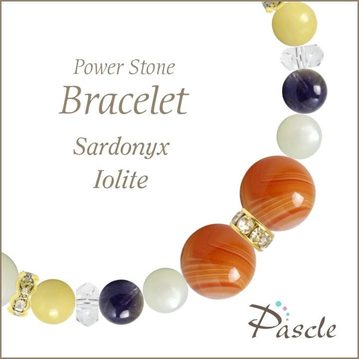 パワーストーン ブレスレット サードオニキス・アイオライト 誕生石 8月 恋人・夫婦円満 結婚運 仕事運 3月 縁結び 人間関係