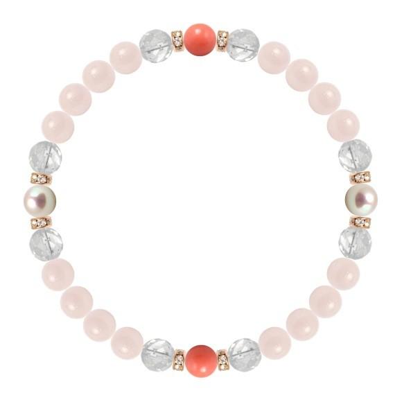 パワーストーン ブレスレット モルガナイト・ピンクコーラル 家庭円満 結婚運 誕生石 4月 安産・子宝 3月 癒し_1